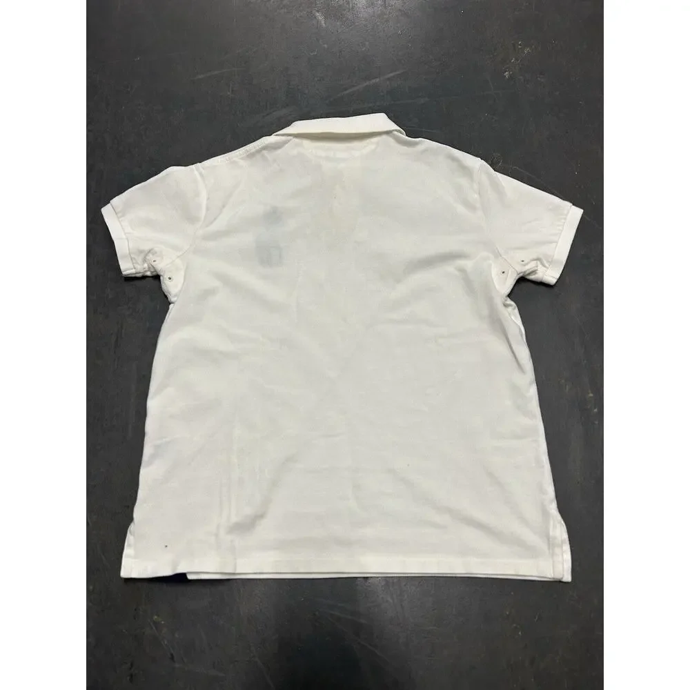 Polo Ralph Lauren Cream Custom Fit Big Navy Blue Pony Polo Men's Medium RLPC 44 - Picture 5 of 5